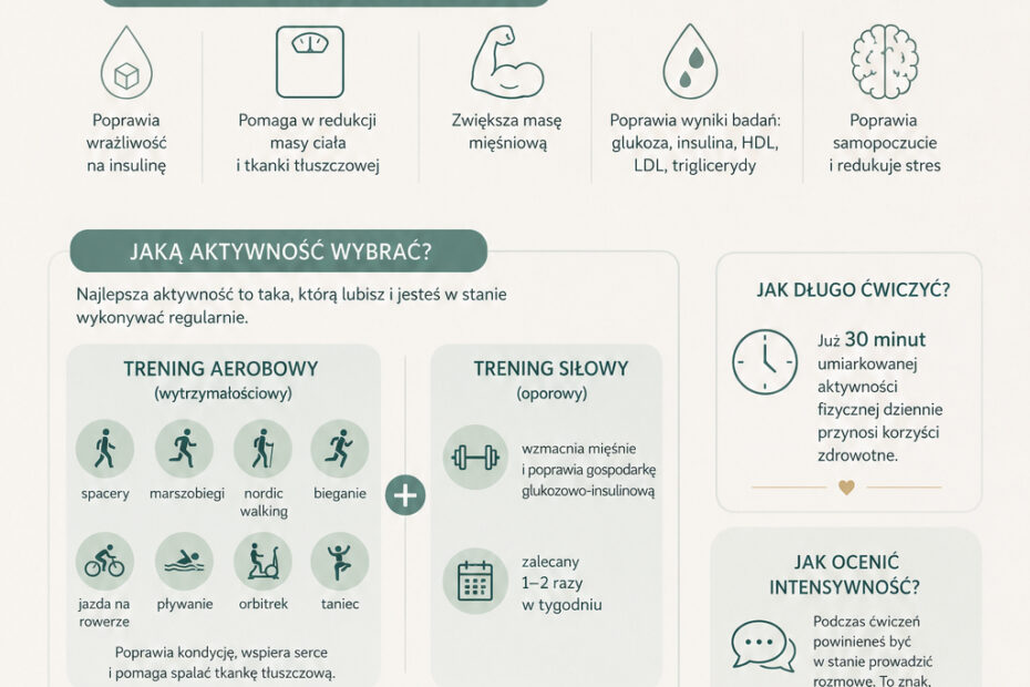 Insulinooporność a aktywność fizyczna – korzyści regularnego ruchu i zalecane formy treningu