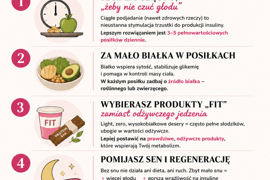 5 błędów, które pogarszają insulinooporność – najczęstsze błędy żywieniowe i stylu życia
